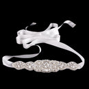 Wedding Bridal Belt White Crystal Pearl Beaded Rhinestone Dress/Prom