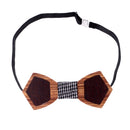 Fashion Novelty Wood Bow Tie MenÂ’s Wooden Bowtie with Fabric Strap Necktie Present for Boyfriend Husband Groom