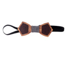 Fashion Novelty Wood Bow Tie MenÂ’s Wooden Bowtie with Fabric Strap Necktie Present for Boyfriend Husband Groom