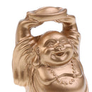 Antique Gold Plated Resin Maitreya Buddha Wedding Place Card Holder Table Decoration