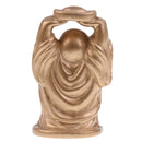 Antique Gold Plated Resin Maitreya Buddha Wedding Place Card Holder Table Decoration