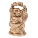 Antique Gold Plated Resin Maitreya Buddha Wedding Place Card Holder Table Decoration