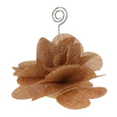 Burlap Hessian Flower Table Place Card Clip Photo Holder for Wedding Party