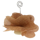 Burlap Hessian Flower Table Place Card Clip Photo Holder for Wedding Party