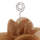 Burlap Hessian Flower Table Place Card Clip Photo Holder for Wedding Party