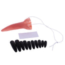 Witch Nose and Black False Nail Make Up Accessory for Halloween Fancy Dress