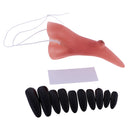 Witch Nose and Black False Nail Make Up Accessory for Halloween Fancy Dress