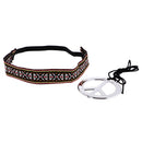 Unisex Women Men Peace Signs Necklace Headband Set Jewelry Accessories