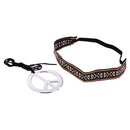Unisex Women Men Peace Signs Necklace Headband Set Jewelry Accessories