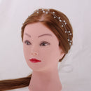 Silver Lady Girls Flower Pearls Headband Ribbon Hair Accessories