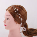 Silver Lady Girls Flower Pearls Headband Ribbon Hair Accessories