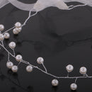 Silver Lady Girls Flower Pearls Headband Ribbon Hair Accessories