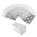 12pcs Popcorn Boxes Treat Snack Container Loot Bags Movie Wedding Party Supplies Silver dot