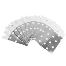 12pcs Popcorn Boxes Treat Snack Container Loot Bags Movie Wedding Party Supplies Silver dot