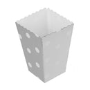 12pcs Popcorn Boxes Treat Snack Container Loot Bags Movie Wedding Party Supplies Silver dot