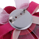 Wedding Groom Bride Boutonniere Corsage Flower Brooch Pin Ribbon Wine Red