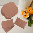 50 Sets DIY Rustic Heart Brown Kraft Greeting Cards Invitation Envelopes Note Cards Country Wedding Table Decoration
