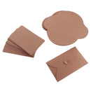 50 Sets DIY Rustic Heart Brown Kraft Greeting Cards Invitation Envelopes Note Cards Country Wedding Table Decoration