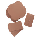 50 Sets DIY Rustic Heart Brown Kraft Greeting Cards Invitation Envelopes Note Cards Country Wedding Table Decoration