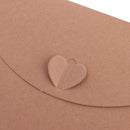 50 Sets DIY Rustic Heart Brown Kraft Greeting Cards Invitation Envelopes Note Cards Country Wedding Table Decoration