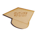 Pack of 10 MDF 2017 Graduation Cap Blank Wooden Shape Pieces DIY Craft Scrapbooking