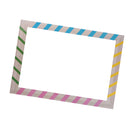 Cartoon DIY Stripe Selfie Frame Photo Booth Prop for kids Birthday Party
