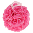 Rose Kissing Balls Hanging Artificial Flower Ball for Wedding Decoration Pink
