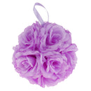 Rose Kissing Balls Hanging Artificial Flower Ball for Wedding Decoration Purple