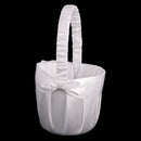 Gorgeous Satin Bow Rhinestone Flower Girl Basket Wedding Party Reception