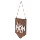 Retro BEST MOM EVER Hanging Wood Sign Plaque Mothers Day Gift Home Decor