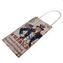 American USA Wooden Hanging Plaque -Home of The Free Because of The Brave