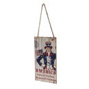 American USA Wooden Hanging Plaque -Home of The Free Because of The Brave