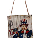 American USA Wooden Hanging Plaque -Home of The Free Because of The Brave