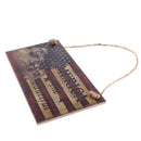 American USA Patriotic Wooden Hanging Plaque Sign-American The Beautiful
