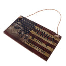 American USA Patriotic Wooden Hanging Plaque Sign-American The Beautiful