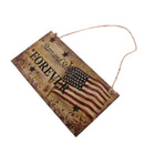 American USA Patriotic Wooden Hanging Plaque Sign-Stars and Stripes FOREVER