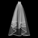 2 Layer Wedding Veil with Comb and Bride to be Satin Sash Party Decoration