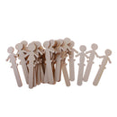 Pieces of 32 Handmade Wooden Dolls Bride Groom Wedding Party Cake Toppers DIY Craft
