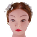 4 Pieces Wedding Party Bridal Barrettes Rhinestone Pearl Tulle Flower Twisted Wire Hairpin Hair Clips Women Hair Accessories