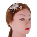 4 Pieces Wedding Party Bridal Barrettes Rhinestone Pearl Tulle Flower Twisted Wire Hairpin Hair Clips Women Hair Accessories