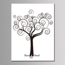 Fingerprint Tree Guestbook Wedding Guest Signing Book DIY 12x16in Canvas