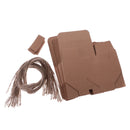 50pcs Vintage Kraft Paper Boxes Sweets Candy Cookies Brown Rectangular Gift Boxes Wedding Party Supplies Hemp Strings Tags