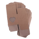 50pcs Vintage Kraft Paper Boxes Sweets Candy Cookies Brown Square Gift Boxes Wedding Party Supplies Love Heart Window
