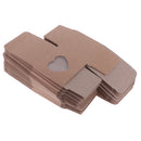 50pcs Vintage Kraft Paper Boxes Sweets Candy Cookies Brown Square Gift Boxes Wedding Party Supplies Love Heart Window