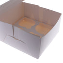 25pcs 4-Hole Muffin Chocolate Cupcake Cookie DIY Packing Container Wedding Xmas Party Gifts Bakery Holder Boxes16x16x9cm