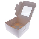 25pcs 4-Hole Muffin Chocolate Cupcake Cookie DIY Packing Container Wedding Xmas Party Gifts Bakery Holder Boxes16x16x9cm
