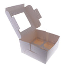 25pcs 4-Hole Muffin Chocolate Cupcake Cookie DIY Packing Container Wedding Xmas Party Gifts Bakery Holder Boxes16x16x9cm
