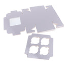 25pcs 4-Hole Muffin Chocolate Cupcake Cookie DIY Packing Container Wedding Xmas Party Gifts Bakery Holder Boxes16x16x9cm