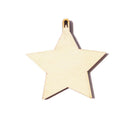 25pcs Unfinished Cutouts Wooden Star Craft Shapes Christmas DIY Wood Gift Tags Hanging Embellishments Scrapbooking