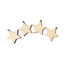 25pcs Unfinished Cutouts Wooden Star Craft Shapes Christmas DIY Wood Gift Tags Hanging Embellishments Scrapbooking